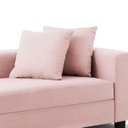 Ver imagem 2 de Recamier Divã Aspen 1,40m Suede Rosa Bebe - Clique Decoraçõesações