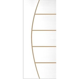 Porta de Correr Frisada Cm-01 Kit de Madeira C/ Fechadura Hdf 210x82 - 2