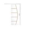 Porta de Correr Frisada Cm-01 Kit de Madeira C/ Fechadura Hdf 210x82 - 1