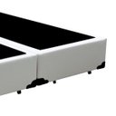 Ver imagem 2 de Base Box King Bipartido Khouse Sintético Branco 40x192x203