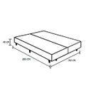 Ver imagem 3 de Base Box King Bipartido Khouse Suede Bege 40x192x203