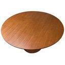 Ver imagem 2 de Mesa de Jantar Base Cone 4 Lugares Redonda MDF Laminado 106cm Amêndoa