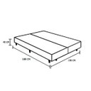 Ver imagem 3 de Base Box Casal Bipartido Khouse Suede Bege 40x138x188