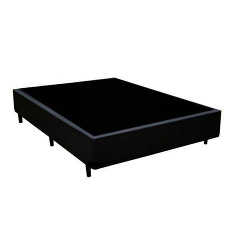 Base Box Casal Khouse Sintético Preto 40x138x188