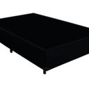 Ver imagem 3 de Base Box Casal Khouse Suede Preto 40x138x188