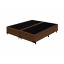 Ver imagem 1 de Base Box Casal Bipartido Khouse Suede Marrom 40x138x188