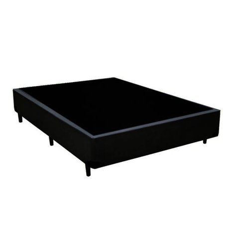 Base Box Casal Khouse Sintético Preto 40x138x188