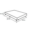 Ver imagem 4 de Base Box Casal Khouse Suede Bege 40x138x188