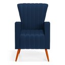 Ver imagem 5 de Poltrona Decorativa Melody com Pés Palito Veludo Azul Marinho - Desk Design