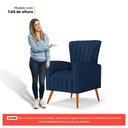 Ver imagem 2 de Poltrona Decorativa Melody com Pés Palito Veludo Azul Marinho - Desk Design