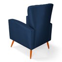 Ver imagem 4 de Poltrona Decorativa Melody com Pés Palito Veludo Azul Marinho - Desk Design