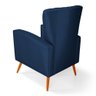 Poltrona Decorativa Melody com Pés Palito Veludo Azul Marinho - Desk Design - 4