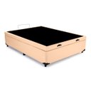 Ver imagem 2 de Base Box Baú Casal Khouse Sintético Bege 40x138x188