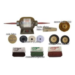 Esmeril Politriz + Kit Limpeza Polimento Jóia Ouro Ourives - 2