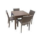 Ver imagem 2 de Mesa Quadrada de Alumínio com 4 Cadeiras para Jardim e Piscina