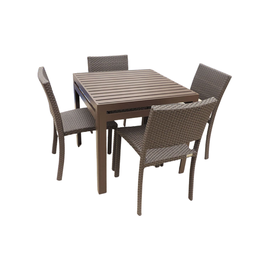 Mesa Quadrada de Alumínio com 4 Cadeiras para Jardim e Piscina - 2