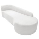 Ver imagem 6 de Recamier Curvo Orgânico 180cm 3 Lugares Lado Direito para Sala Estar Bouclé Paris