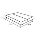 Ver imagem 3 de Base Box Queen Bipartido Khouse Sintético Preto 40x158x198