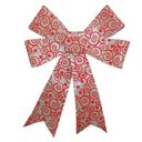 Ver imagem 2 de Kit 20 Enfeite Árvore Natal Laço Arabesco com Veludo 42 Cm