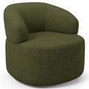Ver imagem 2 de Poltrona Giratória Orgânica para Sala de Estar Living Helena L02 Linho Verde - Lyam Decor