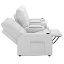 Ver imagem 6 de Poltrona do Papai Reclinável Mallie 3 Lugares Baú Usb Fh9 Pu Branco - Mpozenato