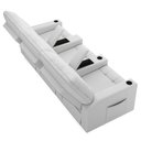Ver mais imagens de Poltrona do Papai Reclinável Mallie 3 Lugares Baú Usb Fh9 Pu Branco - Mpozenato