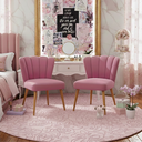 Ver imagem 7 de Kit 2 Cadeiras Liz para Penteadeira Quarto Salão de Estética Rose