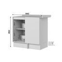 Ver imagem 3 de Balcão Cozinha Henn Fineze 1 Porta Canto Reto c/Tampo Areia