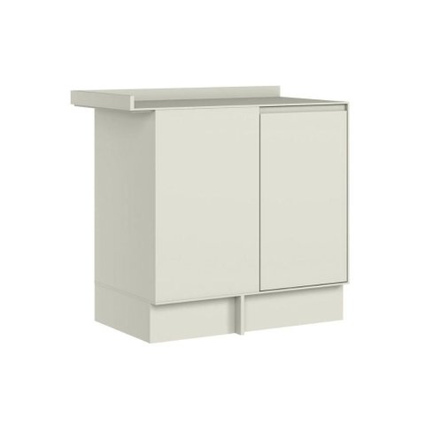 Balcão Cozinha Henn Fineze 1 Porta Canto Reto c/Tampo Areia