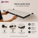 Ver imagem 5 de Kit 3 Prateleiras MDF 60x20cm Flutuantes Cinza Suporte Invisível