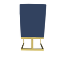 Ver imagem 5 de Kit 06 Cadeiras para Sala de Jantar Ana Base de Ferro Suede Azul Marinho - D'classe Decor