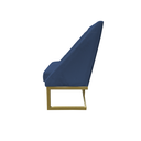 Ver imagem 3 de Kit 06 Cadeiras para Sala de Jantar Ana Base de Ferro Suede Azul Marinho - D'classe Decor