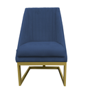 Ver imagem 2 de Kit 06 Cadeiras para Sala de Jantar Ana Base de Ferro Suede Azul Marinho - D'classe Decor