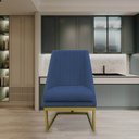 Ver imagem 6 de Kit 06 Cadeiras para Sala de Jantar Ana Base de Ferro Suede Azul Marinho - D'classe Decor