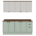 Ver imagem 4 de Armário de Cozinha Compacta Modulada 2,0m 9 Peças Iluminata Genialflex