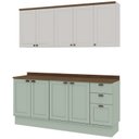 Ver imagem 3 de Armário de Cozinha Compacta Modulada 2,0m 9 Peças Iluminata Genialflex