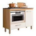 Ver imagem 1 de Balcão Cozinha para Cooktop 105cm com 1 Porta e 1 Gaveta Freijo/off White
