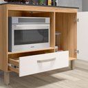 Ver imagem 3 de Balcão Cozinha para Cooktop 105cm com 1 Porta e 1 Gaveta Freijo/off White