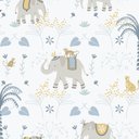 Ver imagem 1 de Papel de Parede Enzo Elefante Azul 285-2