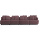 Ver imagem 2 de Sofá 4 Lugares para Sala de Estar Living 308cm Arlo F04 Veludo Lilás Tc-12014 - Lyam Decor