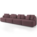Ver imagem 4 de Sofá 4 Lugares para Sala de Estar Living 308cm Arlo F04 Veludo Lilás Tc-12014 - Lyam Decor