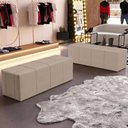 Ver imagem 6 de Puff Decorativo Living Sala de Estar 140 Cm Roma W01 Linho Bege Escuro - lyam