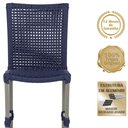 Ver imagem 6 de Mesa Ascoli 120 Cm com 6 Cadeiras Cannes de Alumínio Trama Azul