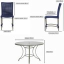 Ver mais imagens de Mesa Ascoli 120 Cm com 6 Cadeiras Cannes de Alumínio Trama Azul