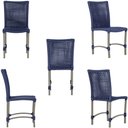 Ver imagem 4 de Mesa Ascoli 120 Cm com 6 Cadeiras Cannes de Alumínio Trama Azul