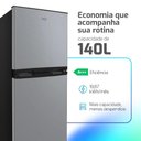 Ver imagem 5 de Geladeira Refrigerador Compacto Hq 140l Duplex Defrost, Baixo Consumo A+++ Preto/cinza Hq-140rdf