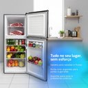 Ver imagem 4 de Geladeira Refrigerador Compacto Hq 140l Duplex Defrost, Baixo Consumo A+++ Preto/cinza Hq-140rdf