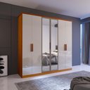 Ver imagem 1 de Guarda Roupa Casal Martin 6 Portas 4 Gavetas Bom Pastor Nat/off