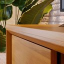 Ver imagem 2 de Rack Atlas com Portas de Correr para Tv até 70" Ideal para Sala Pequena:cumaru