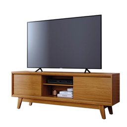 Rack Atlas com Portas de Correr para Tv até 70" Ideal para Sala Pequena:cumaru - 4